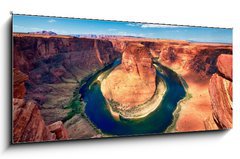 Obraz 1D panorama - 120 x 50 cm F_AB48151929 - panoramic view of Horseshoe Bend - panoramatick vhled na Horseshoe Bend