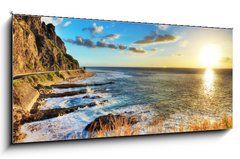 Skleněný obraz 1D panorama - 120 x 50 cm F_AB48976471 - Coucher sur les c tes réunionnaises. - Spojte se s těmi, které se týkají reunionů.