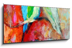 Sklenn obraz 1D panorama - 120 x 50 cm F_AB49522847 - blue tailed bee eaters