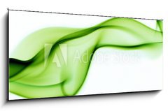 Obraz 1D panorama - 120 x 50 cm F_AB52172020 - green abstract smoke curves