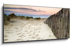 Obraz   Grassy sand dunes landscape at sunrise, 120 x 50 cm