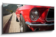 Sklenn obraz 1D panorama - 120 x 50 cm F_AB55728868 - Classic Muscle Car