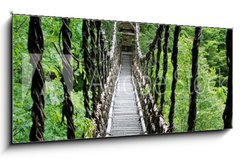 Obraz 1D panorama - 120 x 50 cm F_AB55730314 - Pont de lianes Kazura-bashi  Oku Iya, Shikoku, Japon