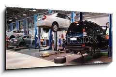 Sklenn obraz 1D panorama - 120 x 50 cm F_AB56525394 - repair garage