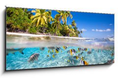 Sklenn obraz 1D panorama - 120 x 50 cm F_AB57894444 - Tropical island