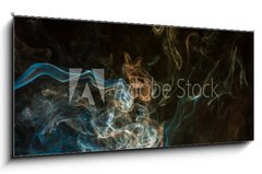 Skleněný obraz 1D panorama - 120 x 50 cm F_AB58692986 - Multicolored smoke - Vícebarevný kouř