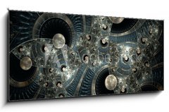 Skleněný obraz 1D panorama - 120 x 50 cm F_AB58802032 - Colorful fractal glass, digital artwork for creative - Barevné fraktální sklo, digitální kresby pro tvůrčí