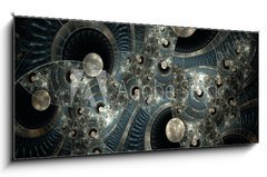 Obraz 1D panorama - 120 x 50 cm F_AB58802032 - Colorful fractal glass, digital artwork for creative