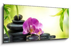 Obraz   alternative massage in bamboo garden on water, 120 x 50 cm