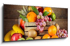 Sklenn obraz 1D panorama - 120 x 50 cm F_AB59973409 - fresh fruits