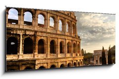 Sklenn obraz 1D panorama - 120 x 50 cm F_AB6100575 - Roma, Colosseo