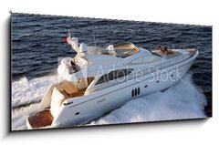 Obraz 1D panorama - 120 x 50 cm F_AB61618537 - motor yacht, boat