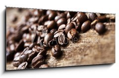 Obraz 1D panorama - 120 x 50 cm F_AB62551378 - Coffee on Wood