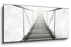 Obraz 1D panorama - 120 x 50 cm F_AB62972364 - Rope Bridge Above The Clouds