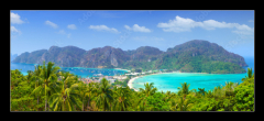 Obraz 1D panorama - 120 x 50 cm F_AB63161096 - Panorama of Phi phi island, Krabi, Southern of Thailand.