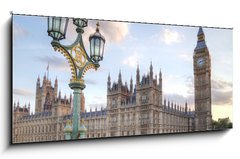 Sklenn obraz 1D panorama - 120 x 50 cm F_AB65729233 - Big Ben and House of Parliament at Night