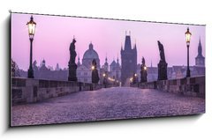 Sklenn obraz 1D panorama - 120 x 50 cm F_AB65732979 - Karlov Bridge - Karlov most