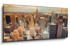 Sklenn obraz 1D - 120 x 50 cm F_AB66358355 - Sunset view of New York City looking over midtown Manhattan