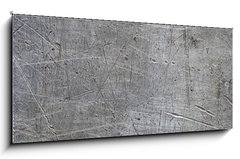 Sklenn obraz 1D panorama - 120 x 50 cm F_AB66995000 - Scratched metal texture - Pokrban kov textury