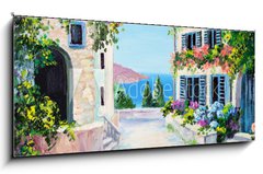 Sklenn obraz 1D panorama - 120 x 50 cm F_AB68069198 - oil painting on canvas - olejomalba na pltn