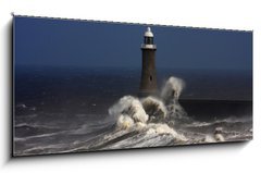Sklenn obraz 1D panorama - 120 x 50 cm F_AB6871053 - Tynemouth Pier