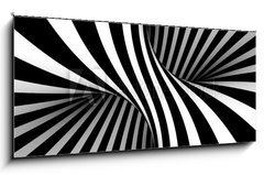 Sklenn obraz 1D panorama - 120 x 50 cm F_AB69748661 - Black and white abstract