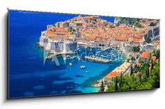 Obraz 1D - 120 x 50 cm F_AB71208436 - A panoramic view of the walled city, Dubrovnik Croatia