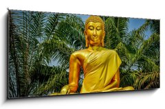 Sklenn obraz 1D panorama - 120 x 50 cm F_AB71319331 - Buddha statue - Socha Buddhy
