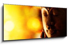 Sklenn obraz 1D panorama - 120 x 50 cm F_AB71759271 - bronze buddha statue - bronzov socha buddhy