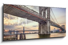 Obraz 1D - 120 x 50 cm F_AB72094444 - Brooklyn Bridge over the East River in New York City
