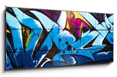 Sklenn obraz 1D panorama - 120 x 50 cm F_AB72781235 - Street art graffiti - Poulin umn graffiti