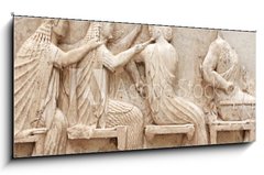 Obraz 1D panorama - 120 x 50 cm F_AB73668274 - Ancient Greek Temple Frieze detail, Delhpi, Greece