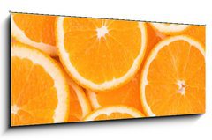 Obraz 1D panorama - 120 x 50 cm F_AB73683243 - background of orange slices - pozad oranovch pltk