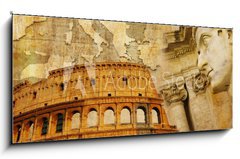 Sklenn obraz 1D - 120 x 50 cm F_AB74103258 - great Roman empire - conceptual collage in retro style