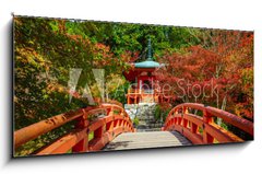 Sklenn obraz 1D panorama - 120 x 50 cm F_AB74527745 - Daigoji Temple in Autumn, Kyoto, Japan - Chrm Daigoji na podzim, Kyoto, Japonsko