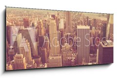 Sklenn obraz 1D panorama - 120 x 50 cm F_AB74609709 - Manhattan with vintage tone