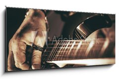 Sklenn obraz 1D panorama - 120 x 50 cm F_AB75672413 - Rockman Guitar Player