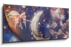 Obraz 1D panorama - 120 x 50 cm F_AB76288631 - Dark galaxy