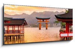 Obraz 1D panorama - 120 x 50 cm F_AB77248039 - Miyajima Torii gate, Japan.