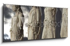 Obraz 1D panorama - 120 x 50 cm F_AB77826617 - Caryatids, erechtheum temple on Acropolis of Athens, Greece