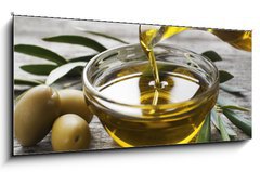 Skleněný obraz 1D panorama - 120 x 50 cm F_AB78245730 - Olive oil - Olivový olej