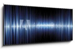 Sklenn obraz 1D panorama - 120 x 50 cm F_AB7877189 - radio sund wave - rdiov vlna