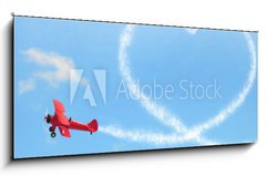 Sklenn obraz 1D panorama - 120 x 50 cm F_AB79159751 - Cuore di nuvole