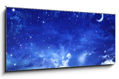Sklenn obraz 1D panorama - 120 x 50 cm F_AB79638285 - beautiful background, nightly sky