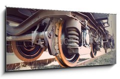 Obraz 1D panorama - 120 x 50 cm F_AB80011909 - vintage train - vinobran vlak