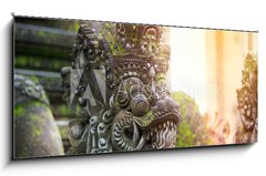 Sklenn obraz 1D - 120 x 50 cm F_AB81455657 - Balinese stone sculpture art and culture - Balijsk kamenn sochask umn a kultura