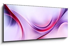 Sklenn obraz 1D panorama - 120 x 50 cm F_AB87209773 - Purple Abstract Waves Art Composition Background - Purple Abstraktn vlny Umn sloen pozad