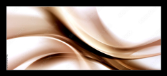 Skleněný obraz 1D panorama - 120 x 50 cm F_AB88060642 - Abstract Brown Waves Background