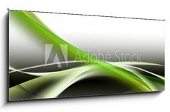 Obraz 1D panorama - 120 x 50 cm F_AB88270998 - abstract green wave background