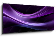 Obraz 1D panorama - 120 x 50 cm F_AB88530776 - abstraction purple light wave background